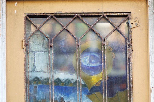 Stained Glass Door in Astoria's Little Egypt