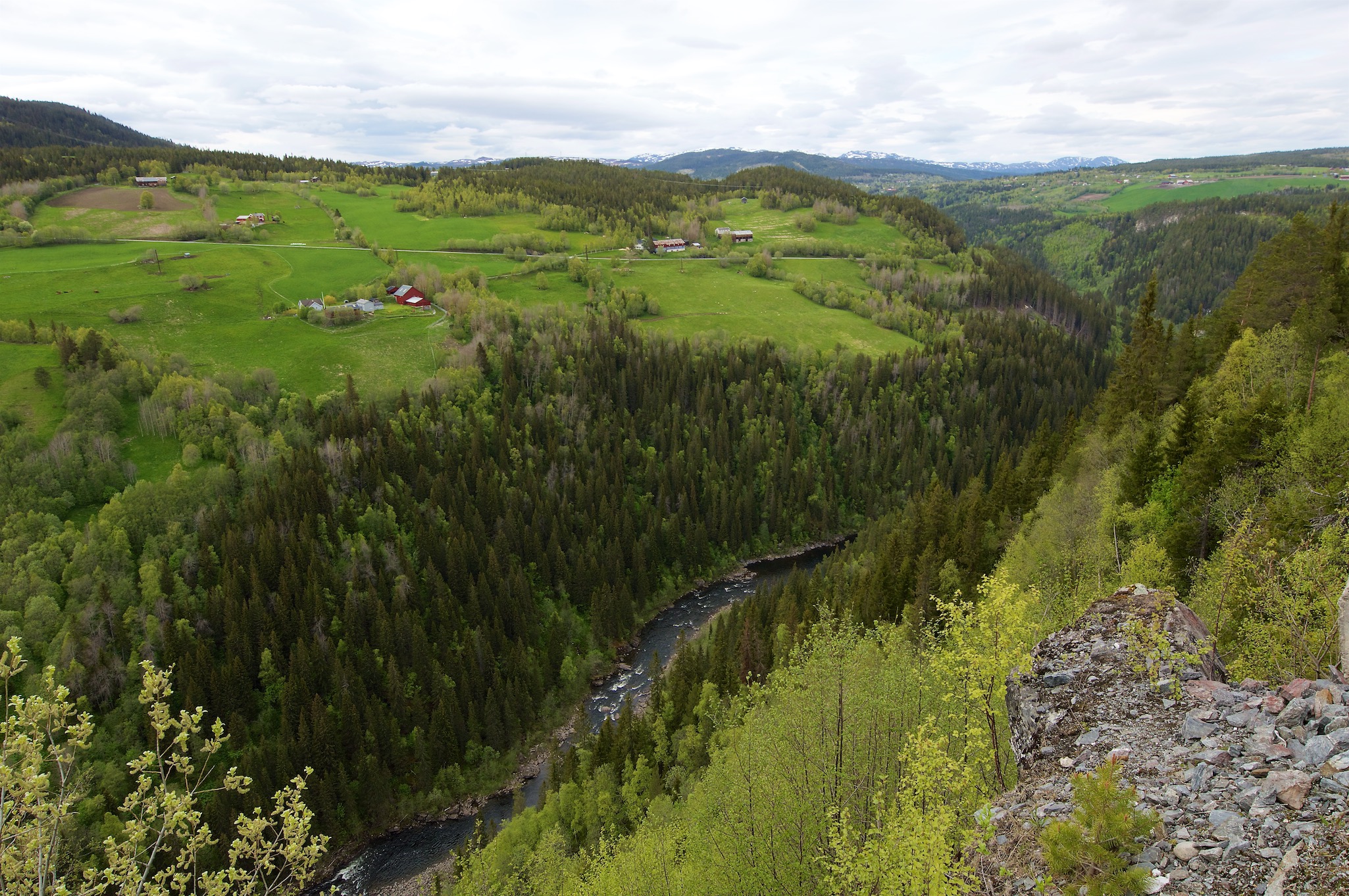 Valley landscape view in Berkaak, Norway