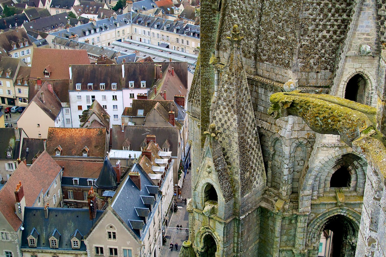 View of Chartres, France from the Cathedral