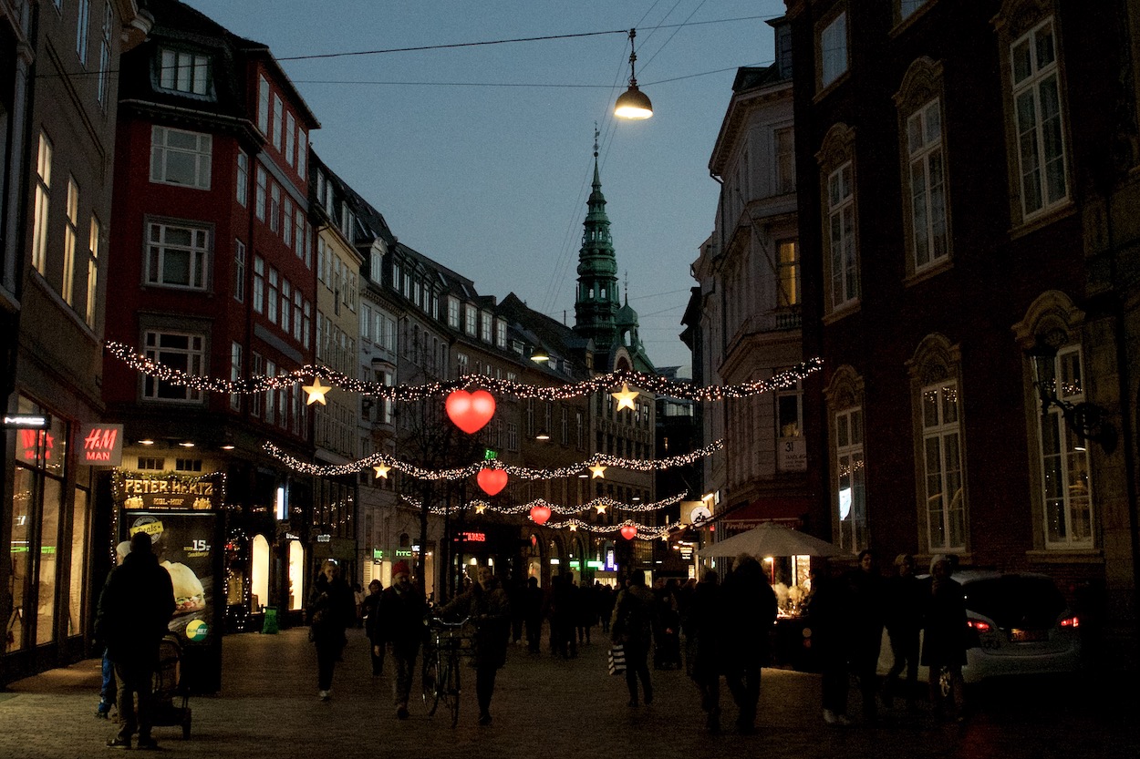 Christmas on Stroeget in Copenhagen