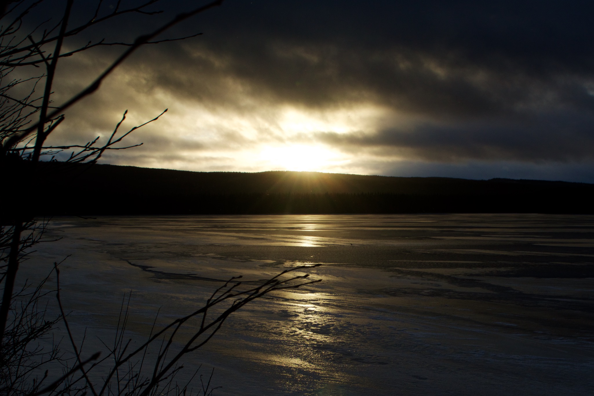 Sunset Over Lake in Jamtland Sweden