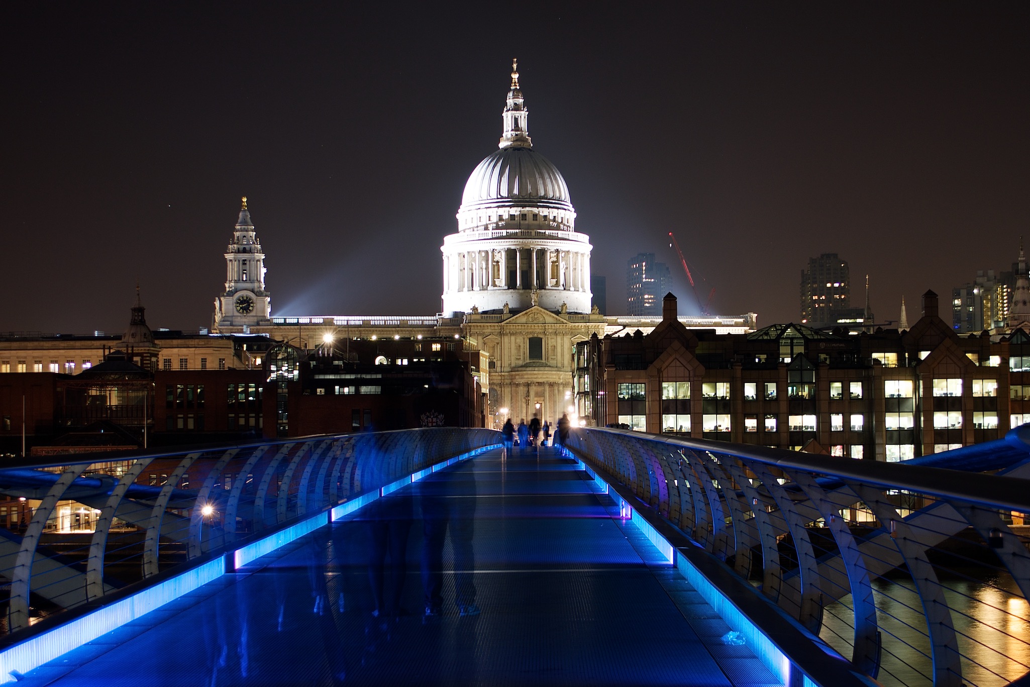 St. Paul's Cathedral from the Millenium Bridge London England