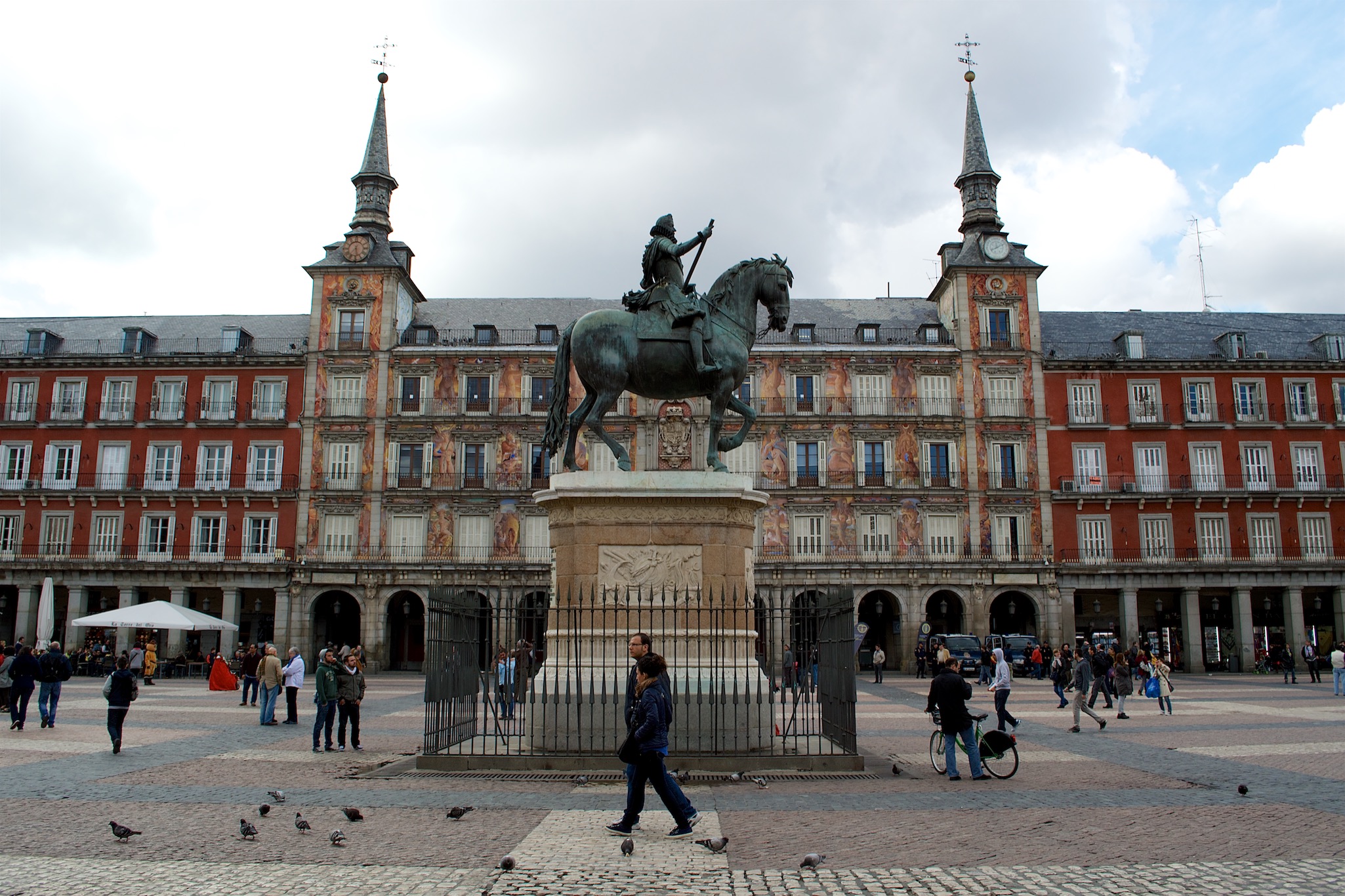 La Plaza Mayor in Madrid Spain