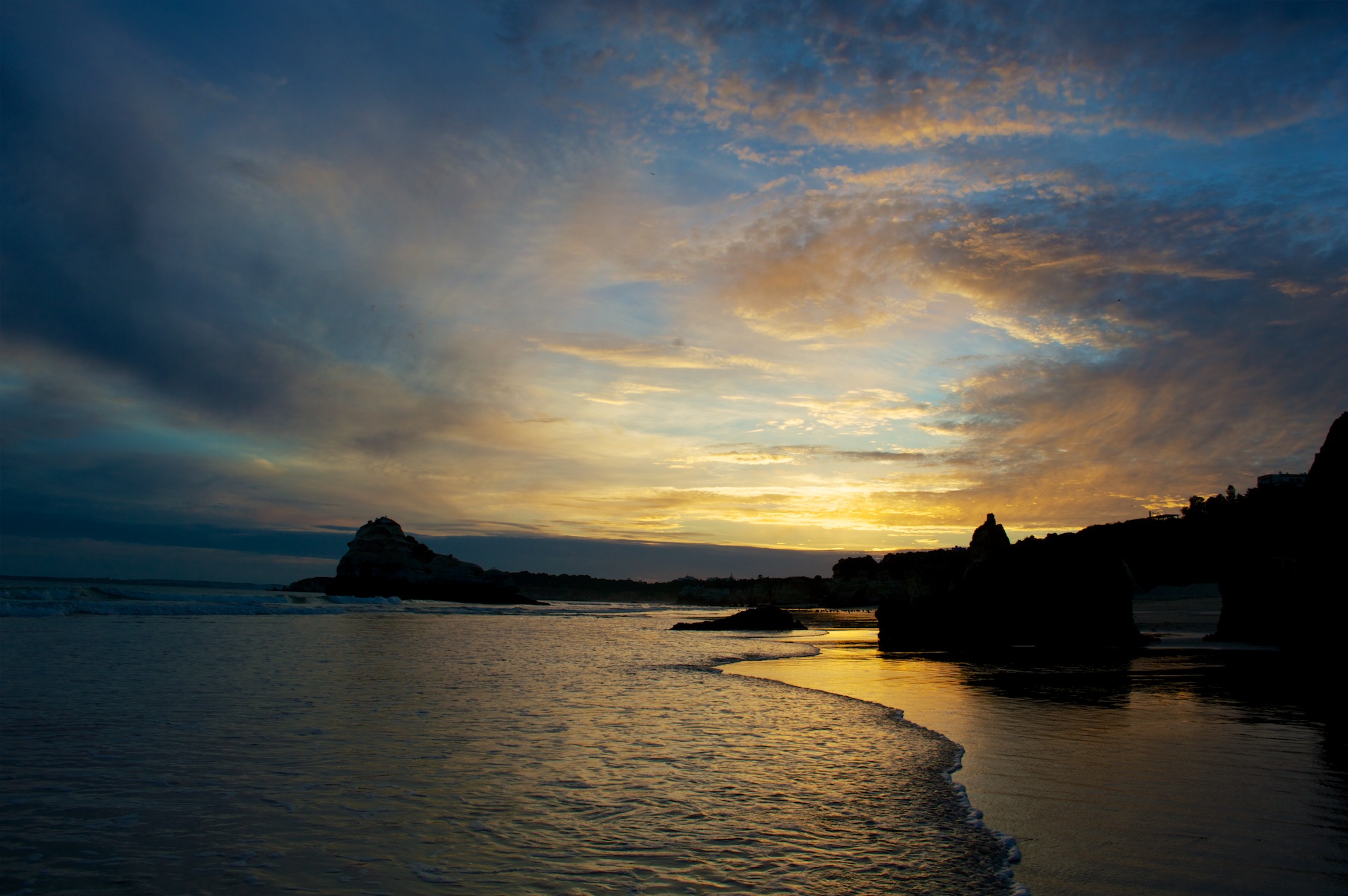 Sunset on the Beach in Portimao Portugal