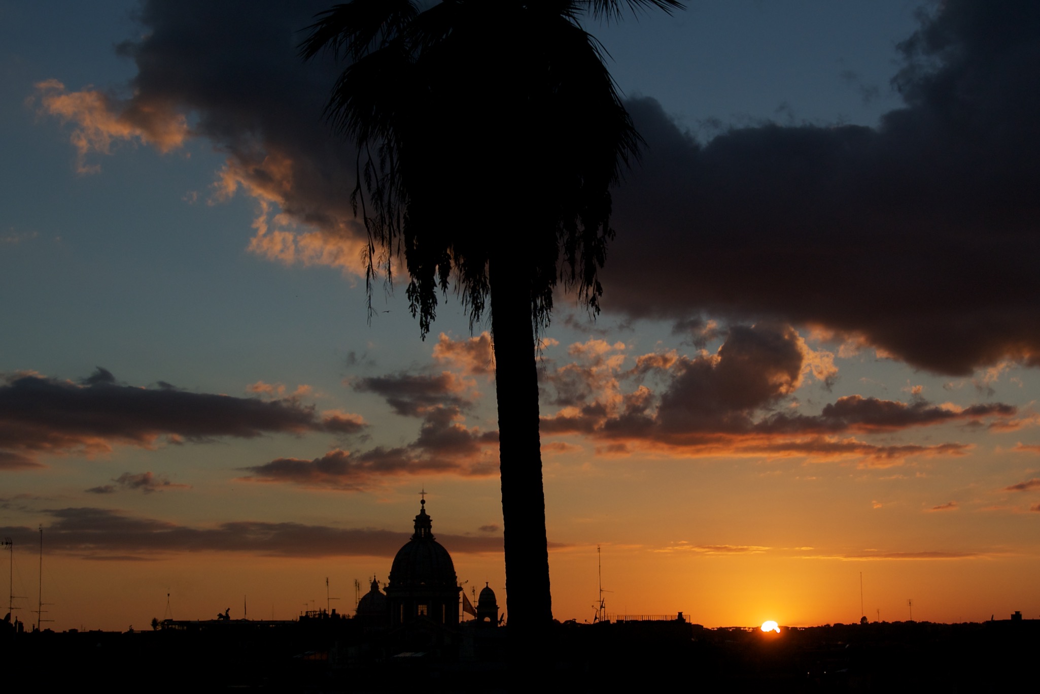 St. Peter's Cathedral in Rome Italy at Sunset