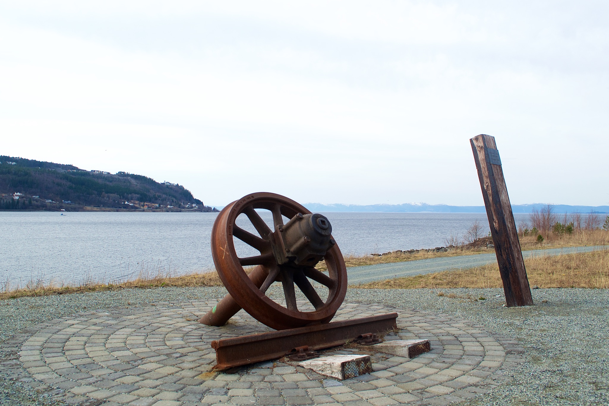 Start of the railroad path in Svartnesset, Norway