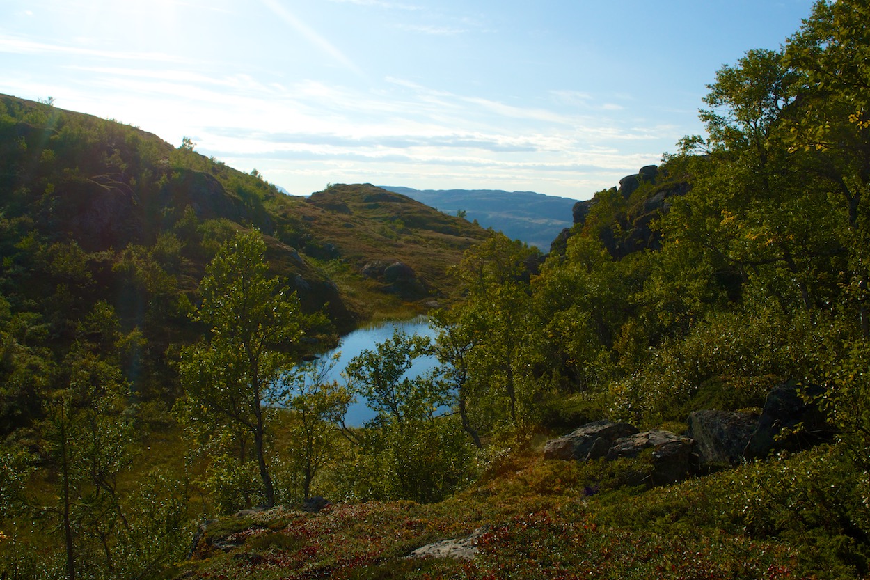 Mountain and Lake in Verdalen Norway