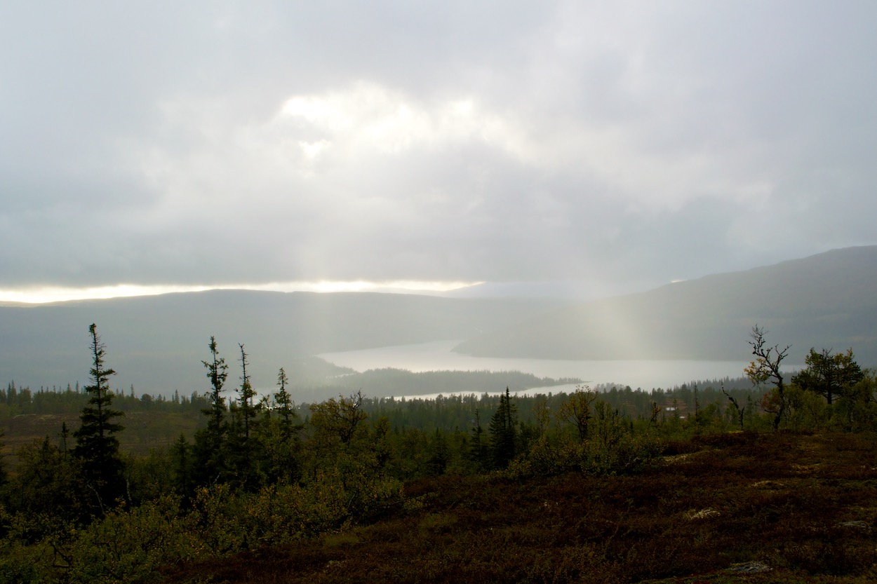 Sun Over Landscape in Verdalen Norway